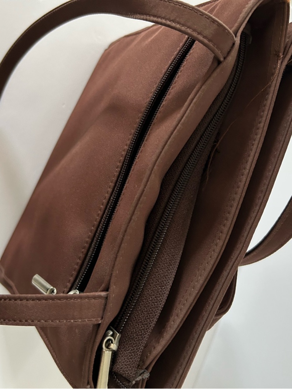 Vintage Y2K Handbag Shoulder Tote (Flawed) - Unbranded - Color: Burgundy/Brown - Picture 7 of 16